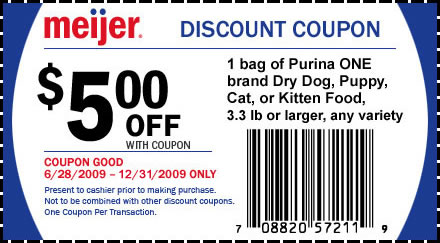Meijer Purina One Coupon