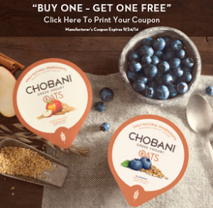 Chobani Oats Greek Yogurt